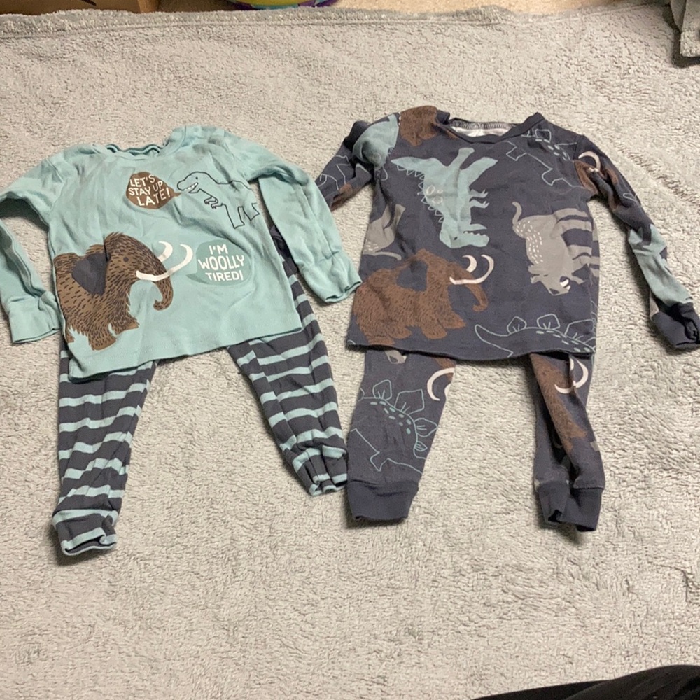 2 Carter’s Dinosaur Snug fit PJ sets